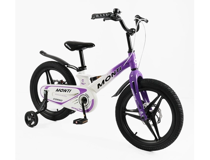 Дитячий велосипед 18 MG Corso «MONTI» MT-18521, магнієва рама, біло-фіолетовий