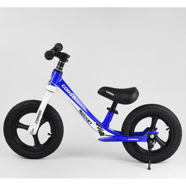 Велобіг 12 Corso надувні колеса, магнієва рама «ROCKET» 91649 синьо-білий фото westvelo.com