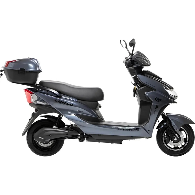 Електроскутер Corso «ATMOS» TS-731147, двигун 2000W, акумулятор 72V/35Ah графеновий, сірий, колеса 10" + 1 ящик. акум фото westvelo.com