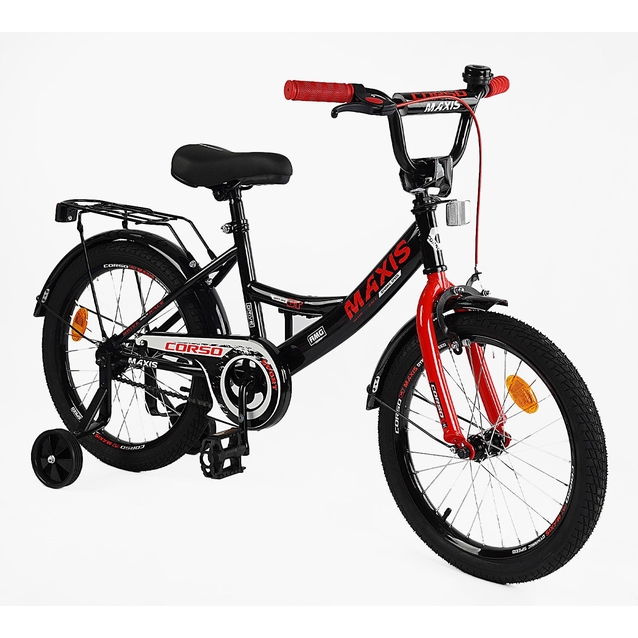 Дитячий велосипед 18 ST Corso «MAXIS» CL-18639 чорно-червоний фото westvelo.com