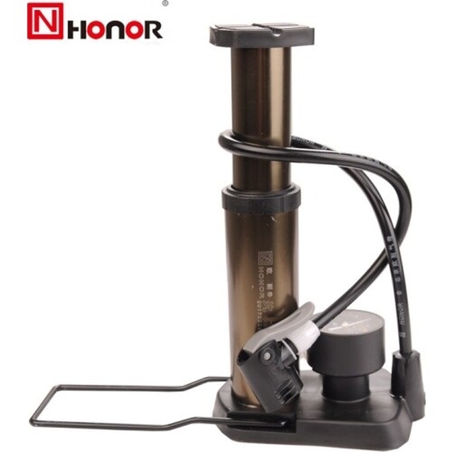 Насос ножний з манометром HONOR, 2-ний наконечник (AV/FV) фото westvelo.com