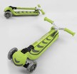 Самокат дитячий 3-х колісний, Best Scooter Y-00436 салатовий, колеса PU Ø120mm/80mm зі світлом, складне AL кермо фото westvelo.com