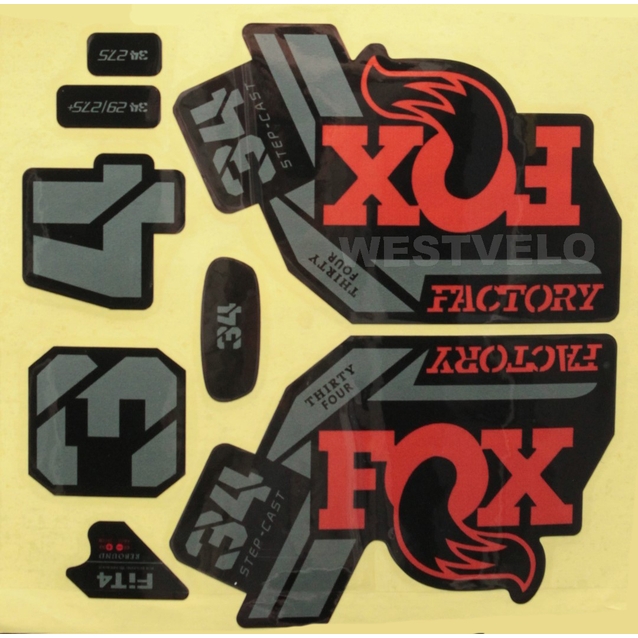 Наклейки на вилку. FOX FACTORY "прінт 18" фото westvelo.com