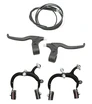 Комплект гальм шосейних "Турист" сталевий чорний (перед+зад, ручки, троси) фото westvelo.com