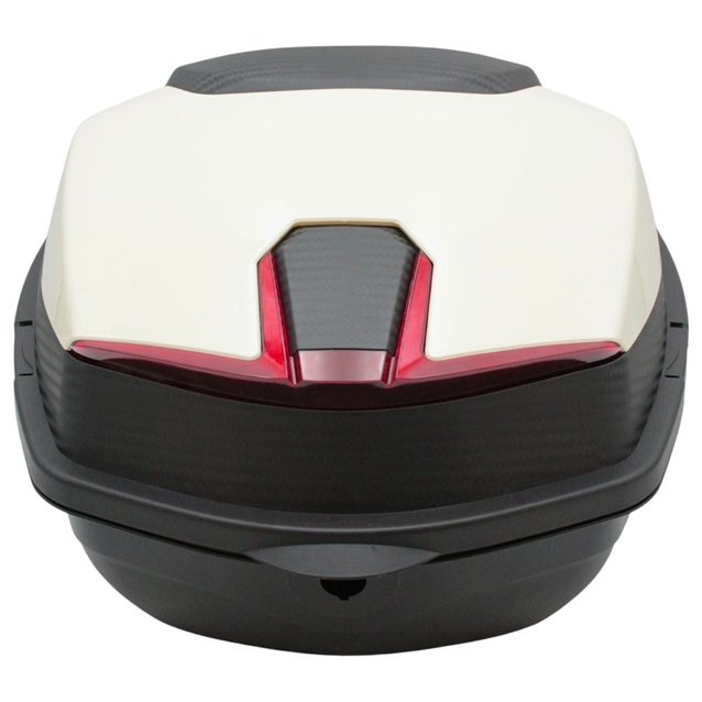 Кофр (багажник) для мотоцикла задній LIPAI (HP010) (380х360х280) 34L айворі глянець, з катафотом фото westvelo.com