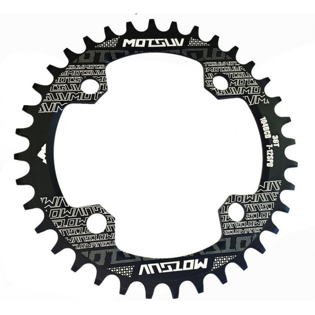 Зірка шатунів передня накладна AL MOTSUV чорна на 36Т фото westvelo.com