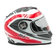 Мото шолом, закритий (L 59-60) BLD-М65 інтеграл, білий глянець з червоно-чорним малюнком фото westvelo.com