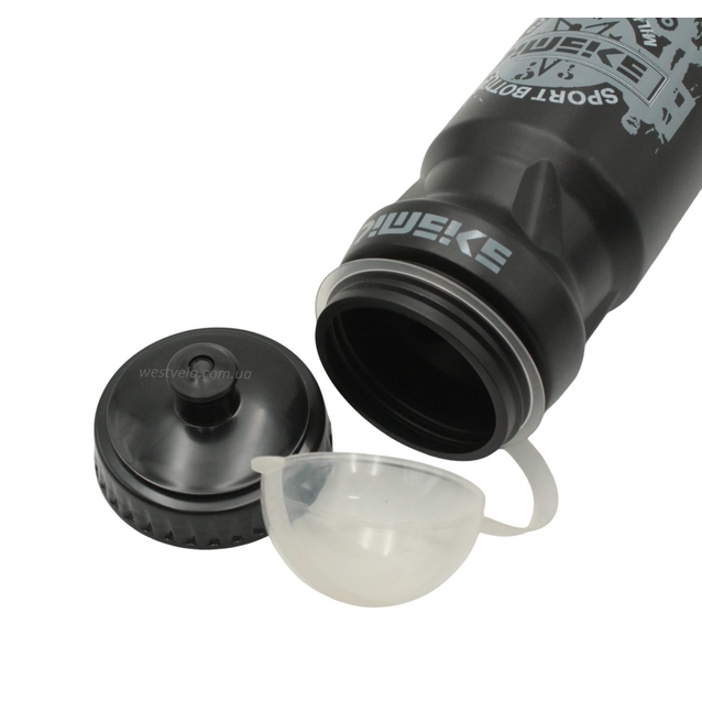 Фляга SIMEKE 650ml "MILITARY" пластмасова чорна фото westvelo.com