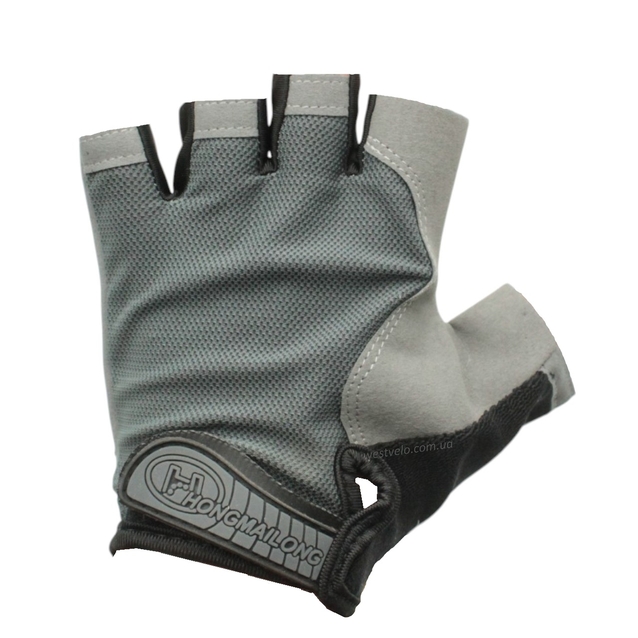 Рукавиці "XL" (22-23 см) HONGMAILONG GEL сірі (357) фото westvelo.com