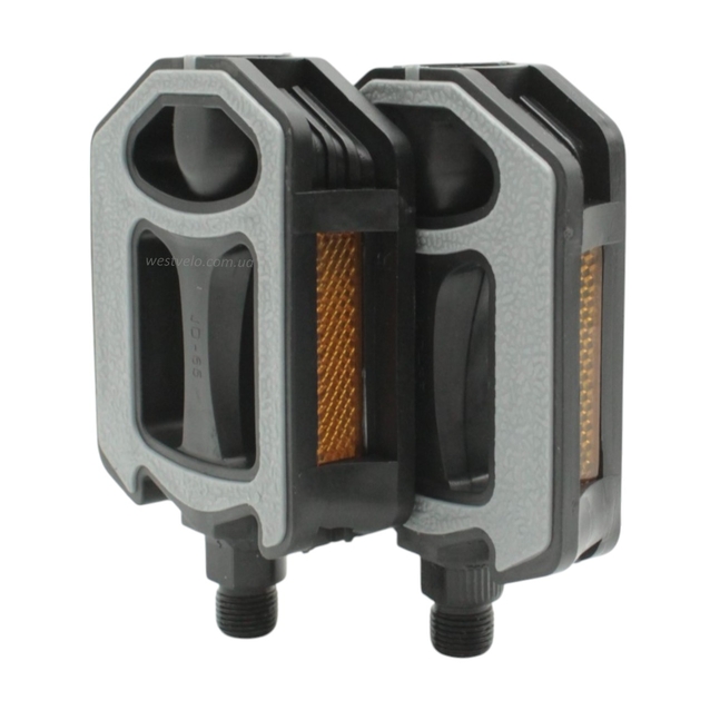 Педалі пластик JD-65, чорно-сірий фото westvelo.com