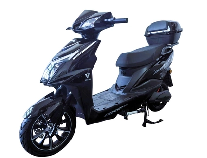 Електроскутер Corso «JOGGERMAX» JM-172843, двигун 1500W, акумулятор 72V 32Ah графеновий, чорний, колеса 12/10" + 1 ящик. акум