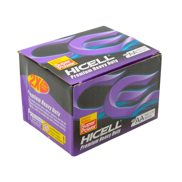 Батарейки пальчикові «Hicell» (690) , AA R6P 1,5V (4шт) (900mAh) фото westvelo.com