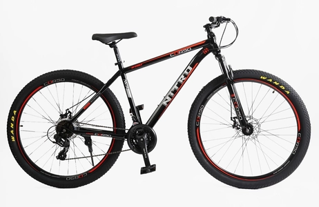 Велосипед 29 ST Corso «NEW-NITRO» NT-75188 сталь 19", (к-т SUNRUN) чорно-червоний