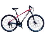 Велосипед 29 AL Corso «AVENTO» AT-73117 алюміній 17", (к-т SHIMANO) чорно-червоний фото westvelo.com