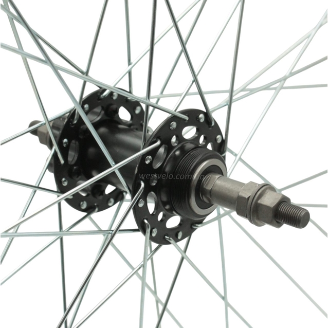 Колесо 26 зад, обід 2-ний чорний дисковий, втулка SHUNFENG проми, диск 6 болтів (Swift) фото westvelo.com