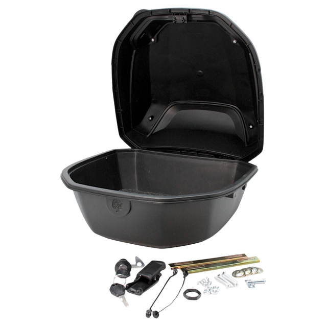 Кофр (багажник) для мотоцикла задній ROBIK 48 (390х390х290) 48L "JSBM" глянцевий, м'ятний фото westvelo.com