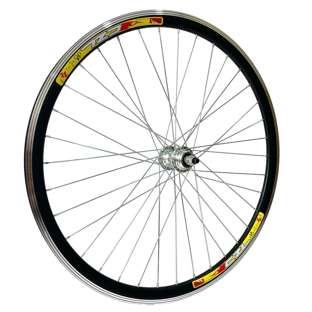 Колесо 26 перед, обід 2-ний чорний, втулка AL на промах, диск різьба (СZL) фото westvelo.com