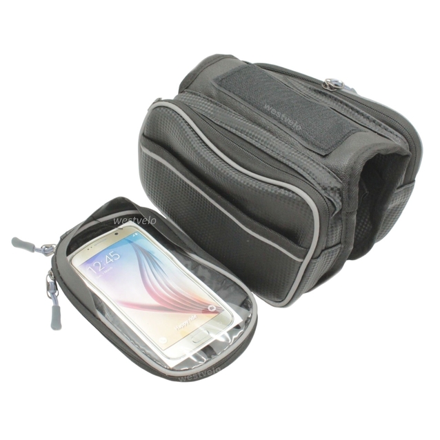 Сумка на раму 2x-стороння + місце для телефону 6,0'-6,5' з чохлом фото westvelo.com