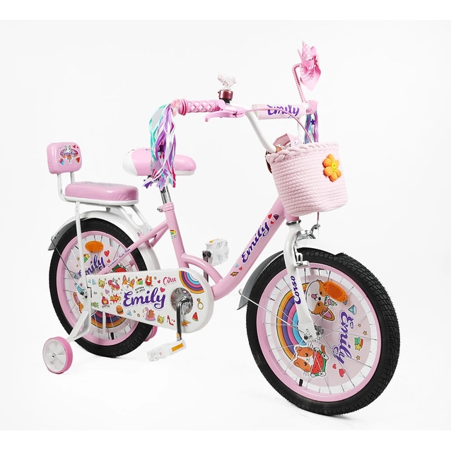 Дитячий велосипед 18 ST Corso «EMILY» ML-19256 рожевий фото westvelo.com