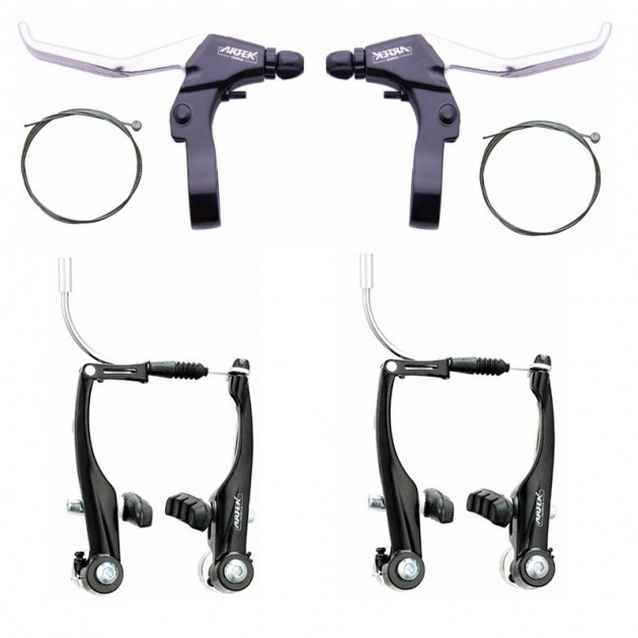 Комплект гальм V-brake ARTEK алюміній (перед+зад, ручки) фото westvelo.com
