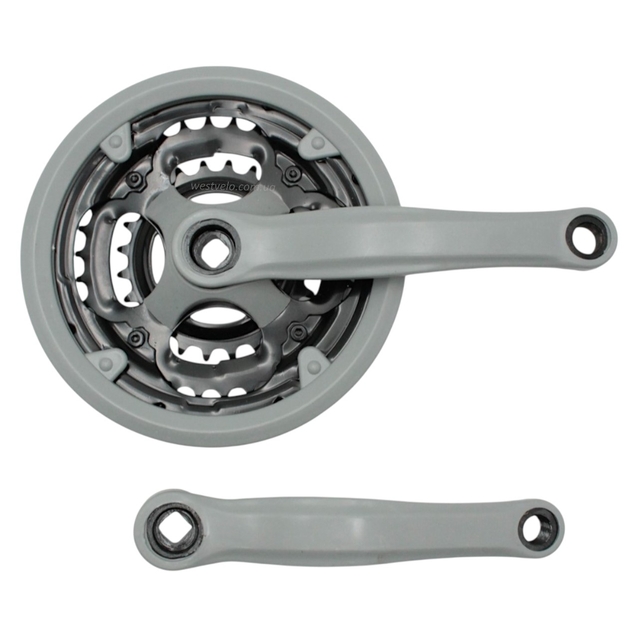 Система шатунів мтв мала сіра (24/34/42Т) L-170мм. фото westvelo.com