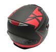Мото шолом, закритий (S 55-56) F2 М61 чорно-червоний, матовий з відкидними окулярами фото westvelo.com