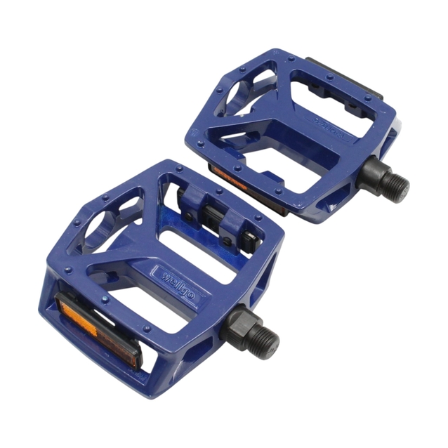 Педалі алюміній SPELLI / Wellgo (SBP-A18) цільнолита, синій фото westvelo.com