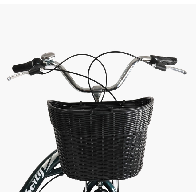 Міський велосипед 28 ST Corso «LIBERTY» LR-28193 сталь 20", (к-т SHIMANO) темно-зелений + кошик фото westvelo.com