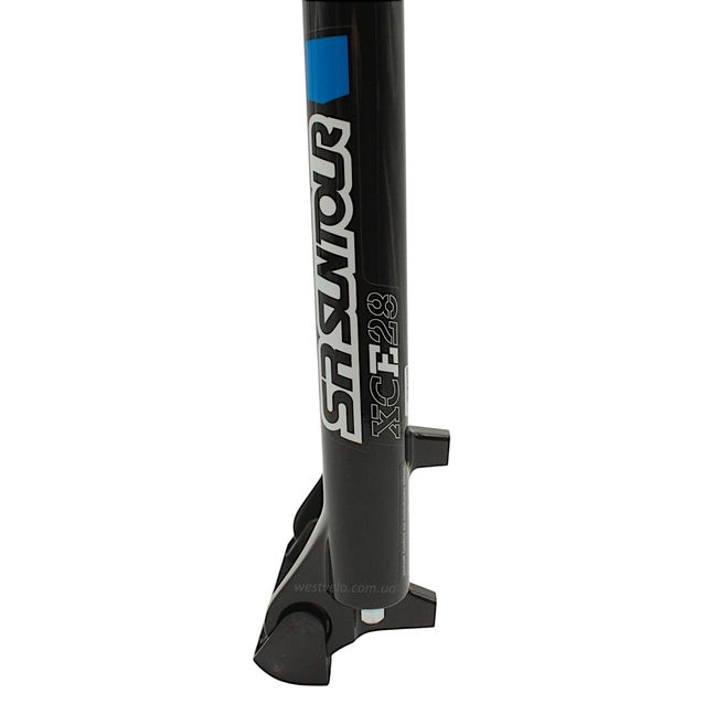 Вилка 29 аморт. безрізьб. SR SUNTOUR (SF18-XCE-DS) Ø28.6mm.(1-1/8) disk AL.шток L-255mm.чорна. хід: 100мм фото westvelo.com