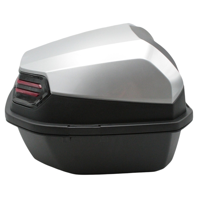 Кофр (багажник) для мотоцикла задній ROBIK 48 (390х390х290) 48L "JSBM" глянцевий, світло-сірий фото westvelo.com