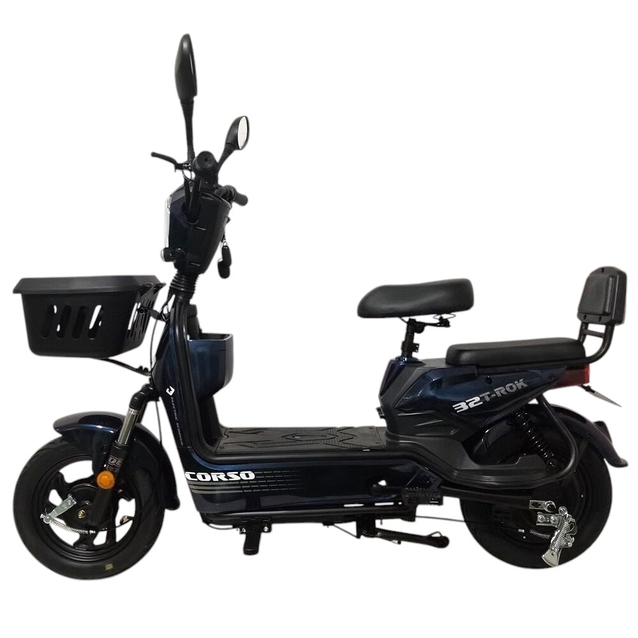 Електроскутер Corso «T-ROK32» TR-027619, двигун 500W, акумулятор 48V 20Ah свинцево-кислотний, синій, колеса 14" фото westvelo.com