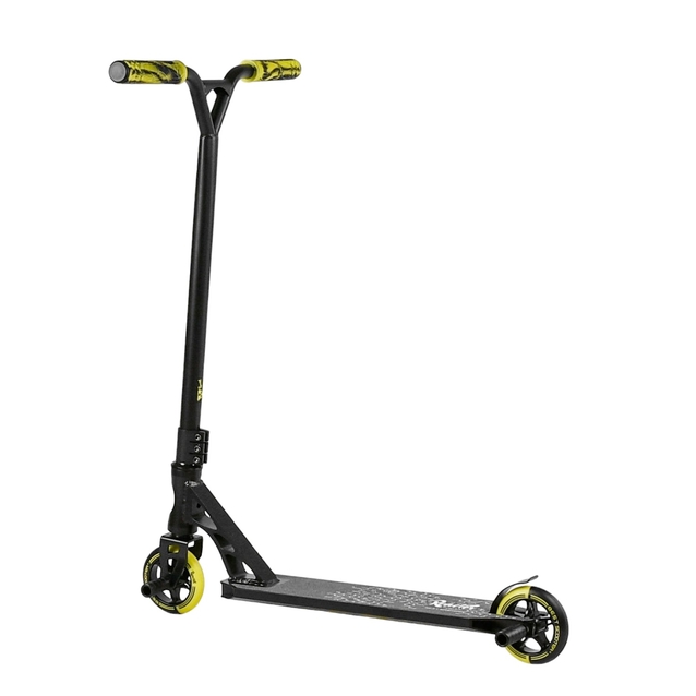 Самокат трюковий Best Scooter «REACTOR» RC-22211 жовто-чорний, HIC-система, пеги, AL диск та дека, колеса PU Ø110mm, ширина керма - 55 см фото westvelo.com