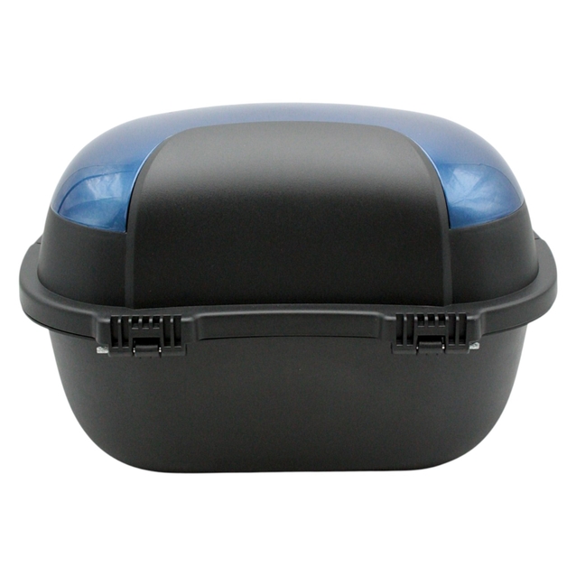 Кофр (багажник) для мотоцикла задній LIPAI (HP007) (360х280х240) 28L чорно-синій глянець, з катафотом, швидко з'ємний фото westvelo.com