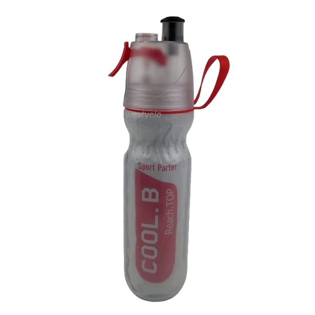 vФляга-термос COOL.B 650 ml харч.пластик біло-синя, з оприскувачем фото westvelo.com