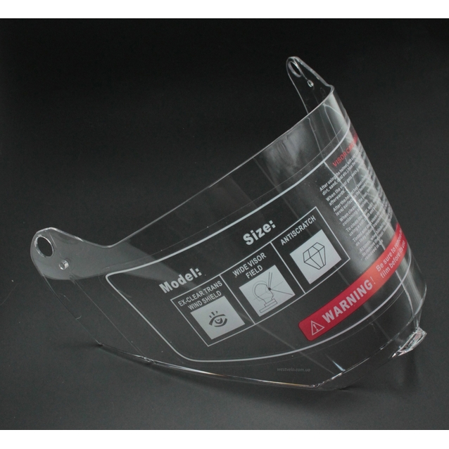 Скло мото шолома закритого "VLAND" «819‑7» прозоре фото westvelo.com