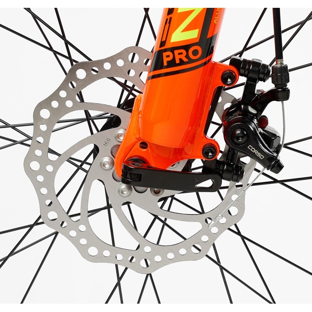 Велосипед 26 AL Corso «NEXT» NX-26505 алюміній 15", (к-т SHIMANO) чорно-помаранчевий фото westvelo.com