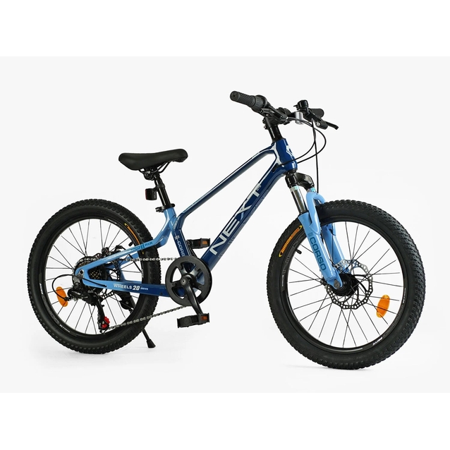 Велосипед 20 MG Corso «NEXT» NX-20110 магній 11.5", (к-т SHIMANO) блакитно-синій фото westvelo.com