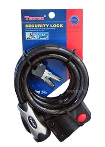 Замок TONYON 555 Ø8mm-1500mm на ключ, з кріпленням на раму