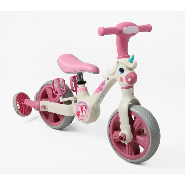 Велобіг-трансформер, 2-кол, 10 Best Trike JM-0410-4 рожевий, музика та підсвічування фото westvelo.com