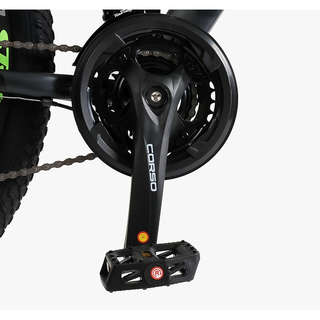 Велосипед 29 ST Corso «LEADER» LD-44800 сталь 21", (к-т SHIMANO) чорно-салатовий фото westvelo.com