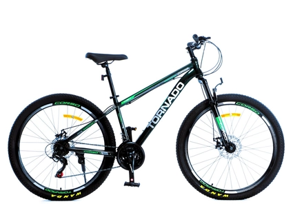Велосипед 27.5 ST Corso «TORNADO» TR-27373 сталь 15,5", (к-т SHIMANO) зелений