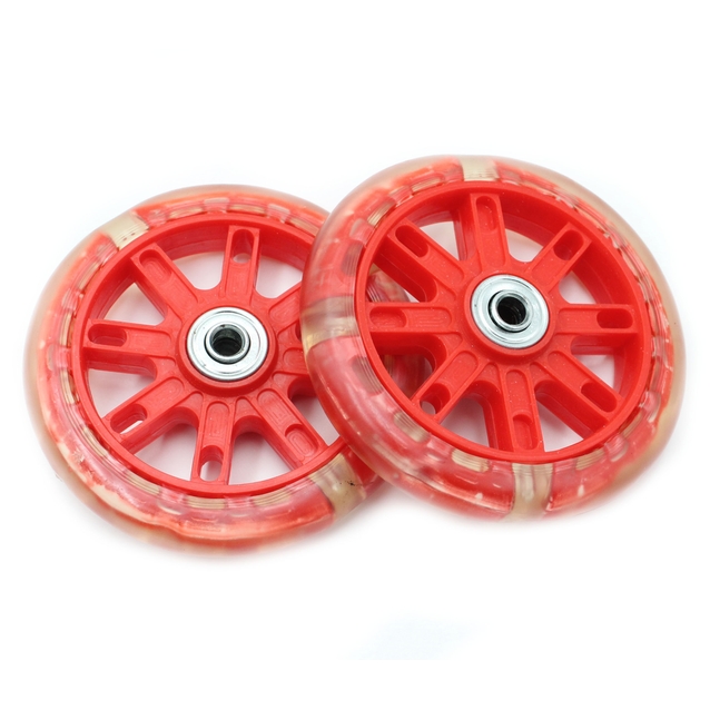 Бокові дитячі колеса (Ø 12-20) гелеві, діодні, червоні