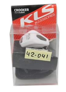 Мигалка на батарейках перед. KLS Crooker біла, 2 режима