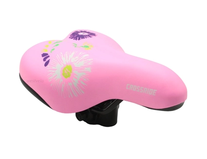 Сідло дитяче CROSSRIDE №327-2, рожеве (230X140) пластмасова основа