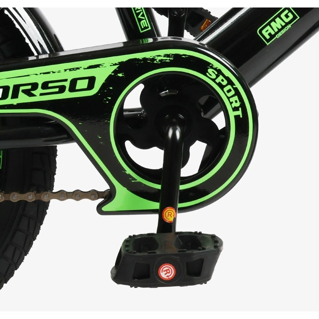 Дитячий велосипед 14 ST Corso «MAXIS» MX-26939 чорно-салатовий фото westvelo.com