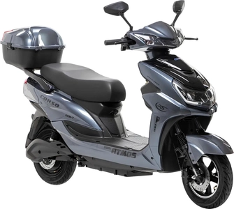 Електроскутер Corso «ATMOS» TS-731147, двигун 2000W, акумулятор 72V/35Ah графеновий, сірий, колеса 10" + 1 ящик. акум