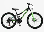 Велосипед 24 ST Corso «STARK» SK-24062 сталь 12", (к-т Saiguan) чорно-салатовий фото westvelo.com