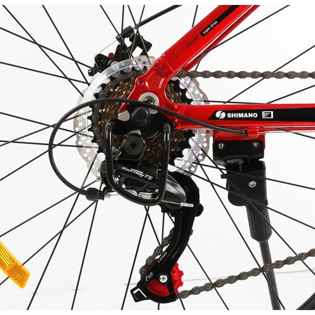 Велосипед 26 AL Corso «KORD» KD-90360 алюміній 15", (к-т SHIMANO) червоно-срібний фото westvelo.com