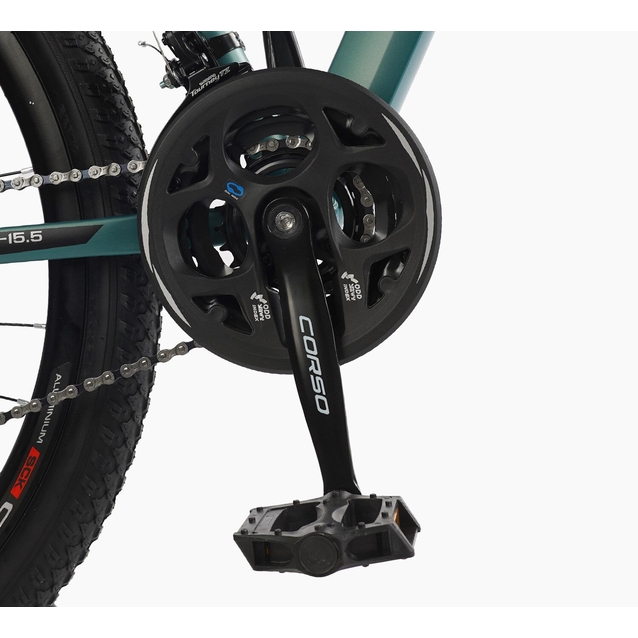 Велосипед 27.5 AL Corso «LEGEND» LG-27963 алюміній 15,5", (к-т SHIMANO) зелений фото westvelo.com