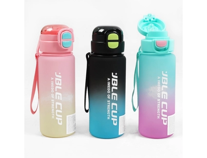 Фляга 750 ml JBLE CUP пластик (трубочка) рожево-бірюзовий